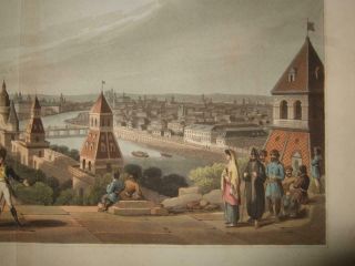 1814,  XXL - VIEW,  OF MOSCOW FROM THE KREMLIN,  RUSSIA,  MOSKVA,  OLDCOLOR,  MOSKAU,  MOSCOVIE 5