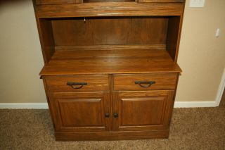 Ranch Oak Buffet and bookcase with doors 3
