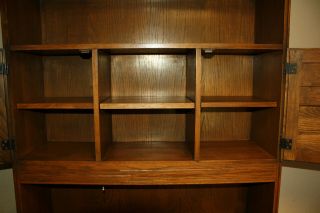Ranch Oak Buffet and bookcase with doors 9