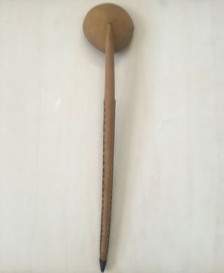 UNKNOWN OLD AFRICAN TRIBAL ART CARVED WOODEN SPOON WITH DECORATION 2