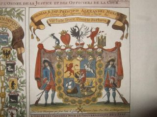 1718,  L - MAP,  COATS O.  ARMS RUSSIA,  PLAN MOSCOW,  ST.  PETERSBURG,  RUSSIAN GOVERNMENT,  CZAR 4