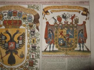 1718,  L - MAP,  COATS O.  ARMS RUSSIA,  PLAN MOSCOW,  ST.  PETERSBURG,  RUSSIAN GOVERNMENT,  CZAR 6