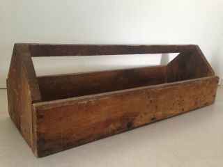 Vintage Antique Wooden Tote Tool Carrier