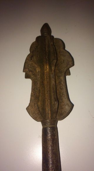 A heavy german or hungarian mace iron XVI c war hammer 8