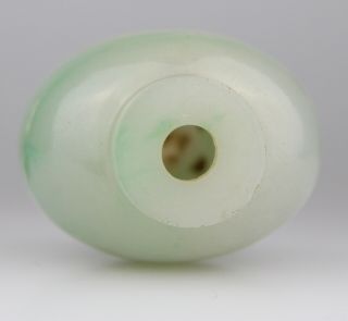 Antique Chinese Carved Green Jade Snuff Bottle Early 19th Qing 11