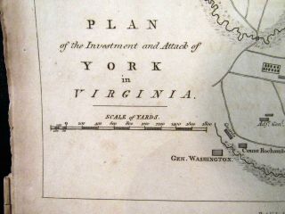 1807 REVOLUTIONARY WAR Map attack Plan York,  Virginia,  PUB.  BY C.  P.  Wayne 2