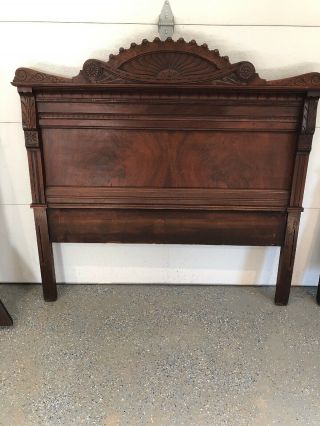 Antique Walnut Double Bed 3