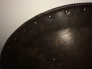 Antique iron medieval large shield armor XVII c helmet 4