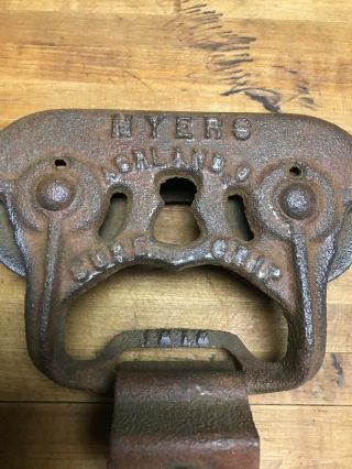 Pair Antique Vtg Myers Stayon Stay On Farm Barn Door Track Roller Trolley Pulley 2