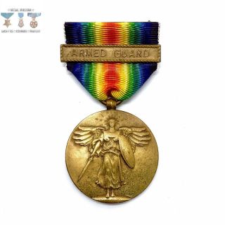 Wwi U.  S.  Navy & Marine Corps Victory Medal Armed Guard Bar Clasp Wrap Brooch Ww1