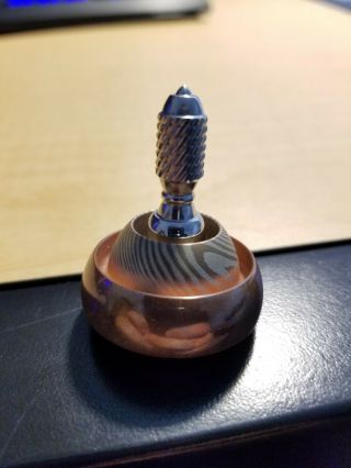 Billetspin Thrust - Stainless Steel/mokume/copper Spin Top