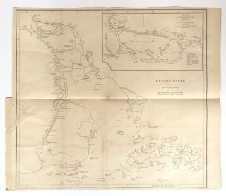 Steel Engraved Antique Map Of Canton River (hong Kong),  1845