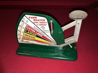 Vintage Old Farm Master Egg Scale Sears Roebuck Company Jiffy Way