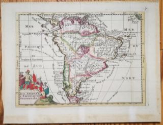 La Feuille Map South America - 1700