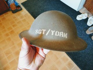 American P17 Us Wwi “dough Boy” Helmet Doughboy Zzbb4466 " Sgt York "