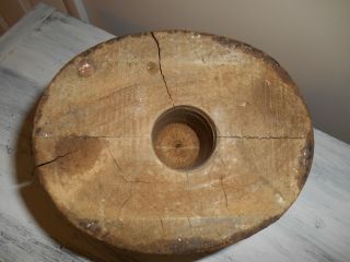 Antique Wood Hat Form Mold Block Crown Millinery 21 - 1/2 6