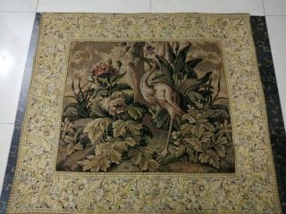 Antique19c Aubusson Style French Tapestry Size43 " X38 (cm110x97) Wevon