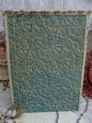 RARE EXQUISITE ANTIQUE FRENCH FABRIC COVERED BOX 6 DRIVERS BOUDOIR LOVELY ROSE 6