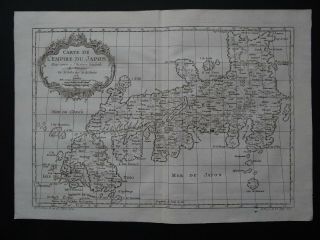 1752 Bellin Atlas Map Japan - Carte De L 