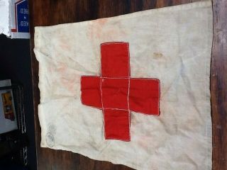 Wwi Medical Flag Banner Truck American Field Service