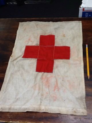 WWI medical flag banner truck american field service 3