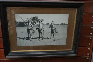 Old Photo Of Central Australian Aboriginal Group In Ceremonial Dress
