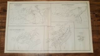 Antique Map - Newmarket & South Newmarket - N.  Hampshire - 1892 Atlas