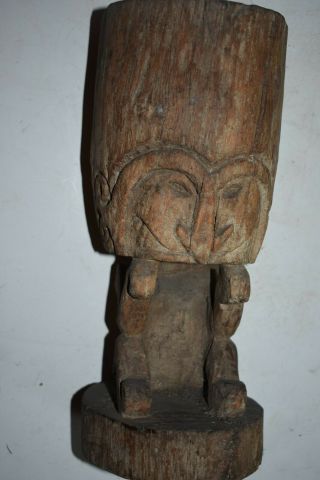 Orig $399 - Papua Guinea Ritual Korwar Mortar 1900s 12in Prov