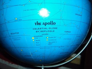 - THE APOLLO Rotating Celestial Globe - Made by REPOGLE - Copywrite 1971 2
