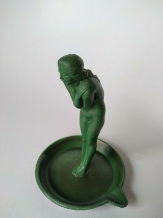 Max Le Verrier French Art Deco Sculptor Bronze Patinated Metal Ashtray Pin Dish 11