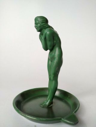 Max Le Verrier French Art Deco Sculptor Bronze Patinated Metal Ashtray Pin Dish 2