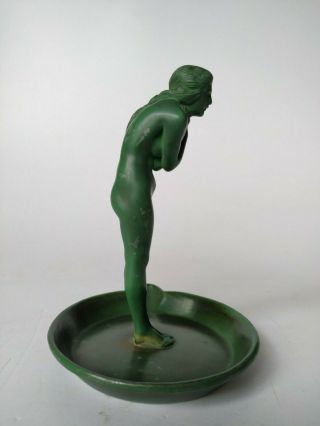 Max Le Verrier French Art Deco Sculptor Bronze Patinated Metal Ashtray Pin Dish 4