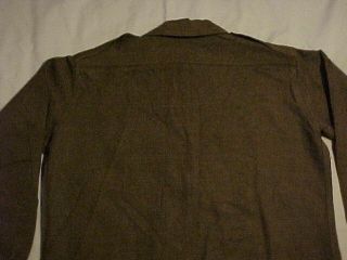 M1918 OD Shirt w/ Oblong Elbow Patches w/ Officer ' s Shoulder Straps 11