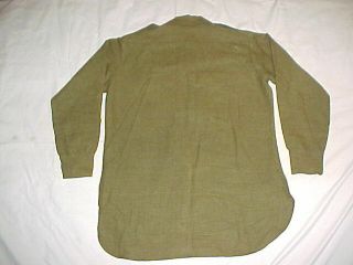 M1918 OD Shirt w/ Oblong Elbow Patches w/ Officer ' s Shoulder Straps 2