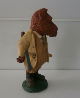 Rare Art Deco Novelty Chalkware ' Country Gent ' Dog Figurine - Stunning Piece 2