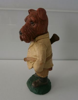 Rare Art Deco Novelty Chalkware ' Country Gent ' Dog Figurine - Stunning Piece 7