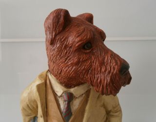 Rare Art Deco Novelty Chalkware ' Country Gent ' Dog Figurine - Stunning Piece 8