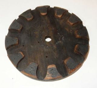 Antique / Vintage Foundry Wooden Mold Gear Cog Pattern Tool Industrial Salvage