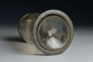 18th Century German Stiegel Type Blown Glass Lidded Stein with Engraved Deer 7