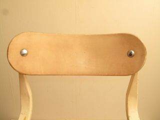 VTG IRONRITE HEALTH CHAIR BAUHAUS MCM JEAN PROUVE STYLE METAL WOOD GREAT CURVY 3