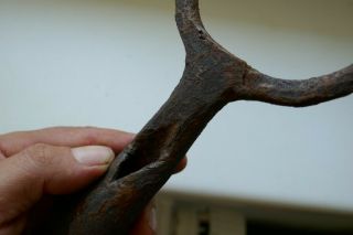 ANTIQUE curving musket fork,  