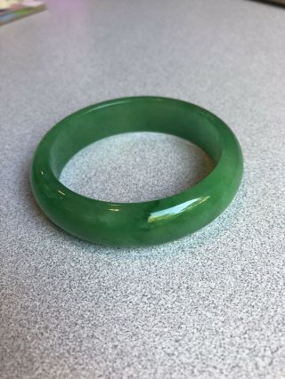 Natural Green Jade Chinese Bangle Bracelet 60mm.  0.  63 2.  9’’od (2.  37’’id)