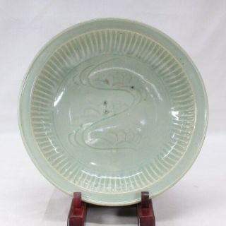 H237: Very Rare Japanese Big Plate Of Really Old Shoki Imari Blue Porcelain
