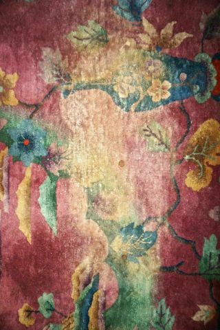Chinese Art Deco Peking Rug NICHOLS Vintage Woven Wool Palace Rug (9 ' x 12 ') 8