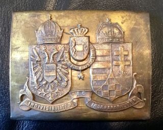 Rare,  Pre - Ww 1,  Imperial Austria - Hungary Brass Belt Buckle,  K Und K