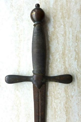 Antique European 17th Century Pillow Sword No Rapier Dagger