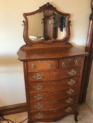 Fantastic Quartersawn Oak Highboy