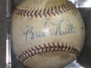 LOU GEHRIG/BABE RUTH Signed Baseball American League Ball READ LISTING 10