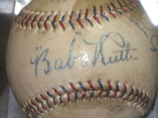 LOU GEHRIG/BABE RUTH Signed Baseball American League Ball READ LISTING 2