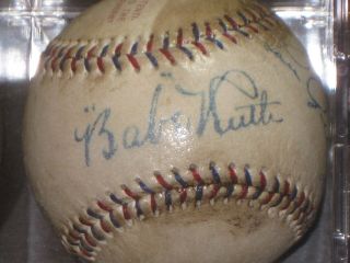 LOU GEHRIG/BABE RUTH Signed Baseball American League Ball READ LISTING 3